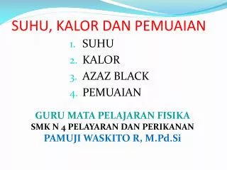 suhu kalor dan pemuaian