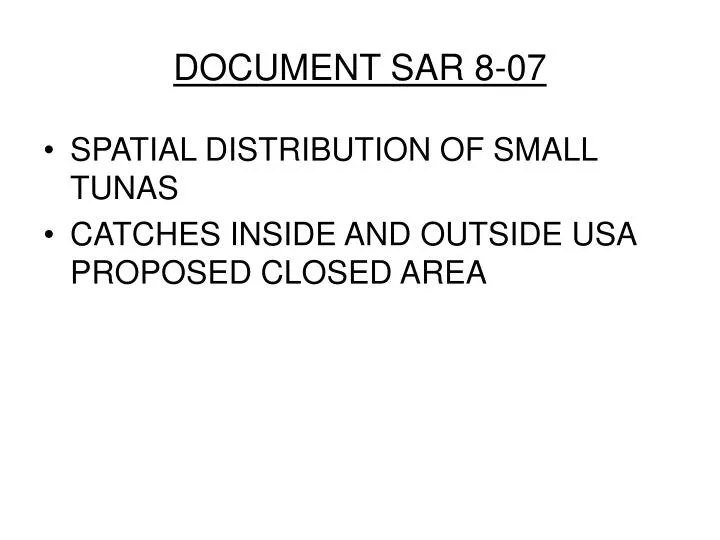 document sar 8 07
