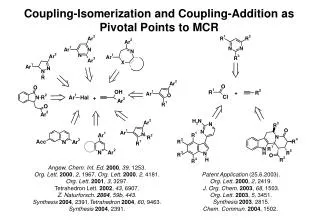 Coupling-Isomerization and Coupling-Addition as Pivotal Points to MCR