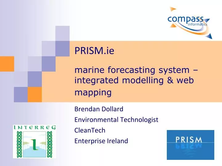 prism ie marine forecasting system integrated modelling web mapping