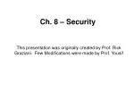Ch. 8 – Security - slide 1