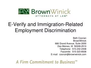 E-Verify and Immigration-Related Employment Discrimination
