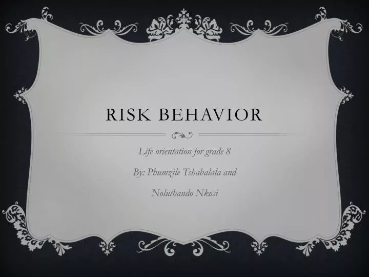 risk behavior