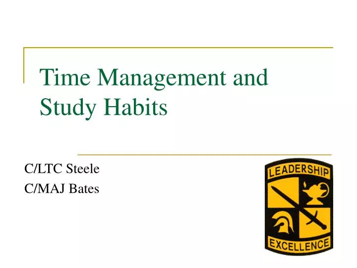 time management and study habits