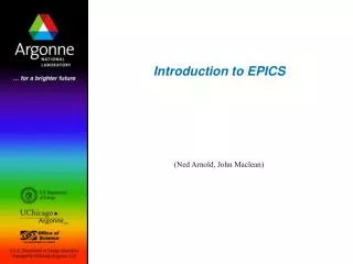 Introduction to EPICS