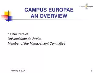 CAMPUS EUROPAE AN OVERVIEW