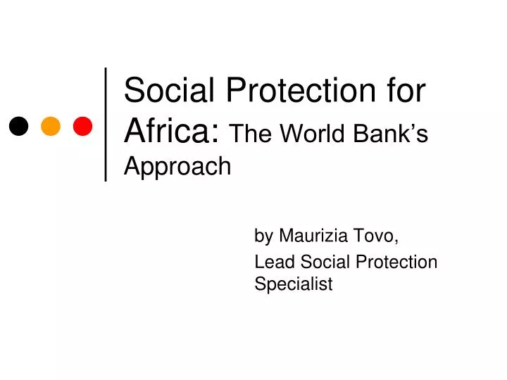 social protection for africa the world bank s approach