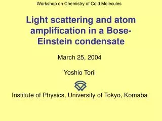 Light scattering and atom amplification in a Bose-Einstein condensate