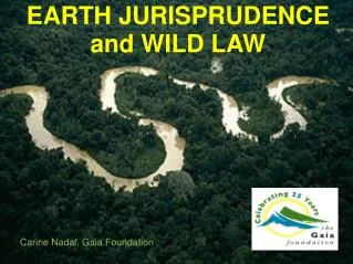 EARTH JURISPRUDENCE and WILD LAW