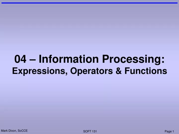04 information processing expressions operators functions
