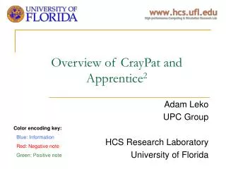 overview of craypat and apprentice 2