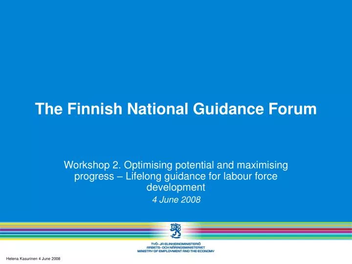 t he finnish national guidance forum