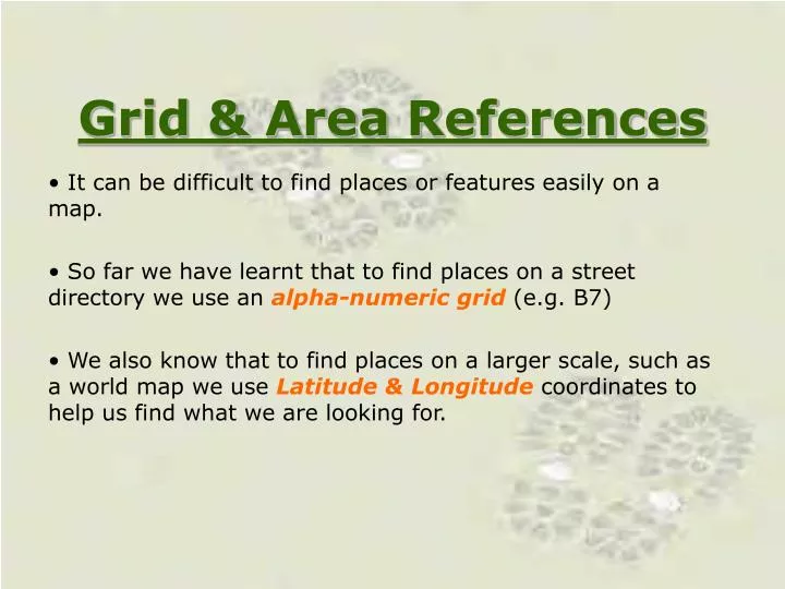 grid area references