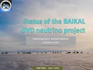 Status of the BAIKAL GVD neutrino project
