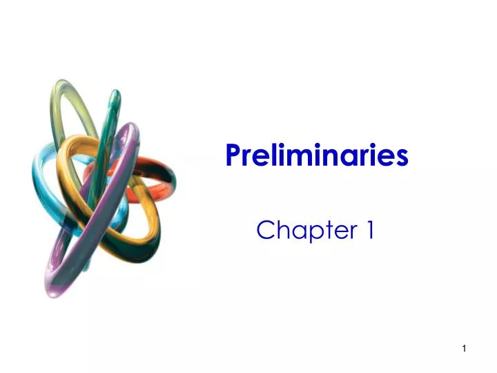 preliminaries chapter 1