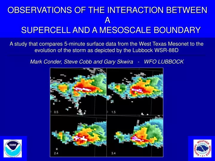observations of the interaction between a supercell and a mesoscale boundary