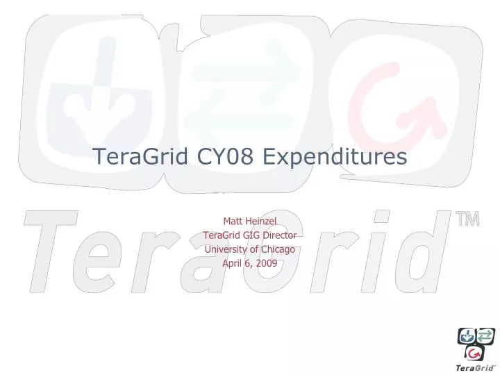 teragrid cy08 expenditures