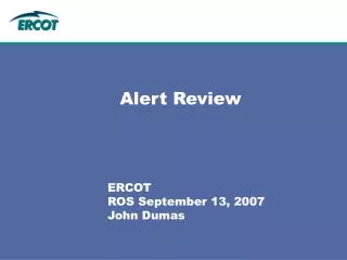 Alert Review