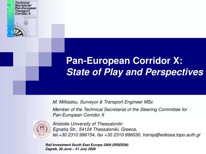 pan european corridor x state of play and perspectives