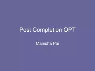 post completion opt