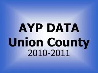 AYP DATA Union County
