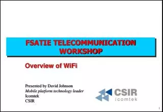 FSATIE TELECOMMUNICATION WORKSHOP