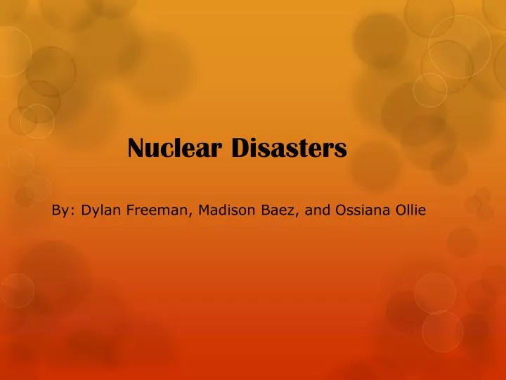 nuclear disasters