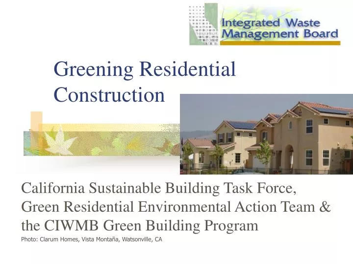 greening residential construction