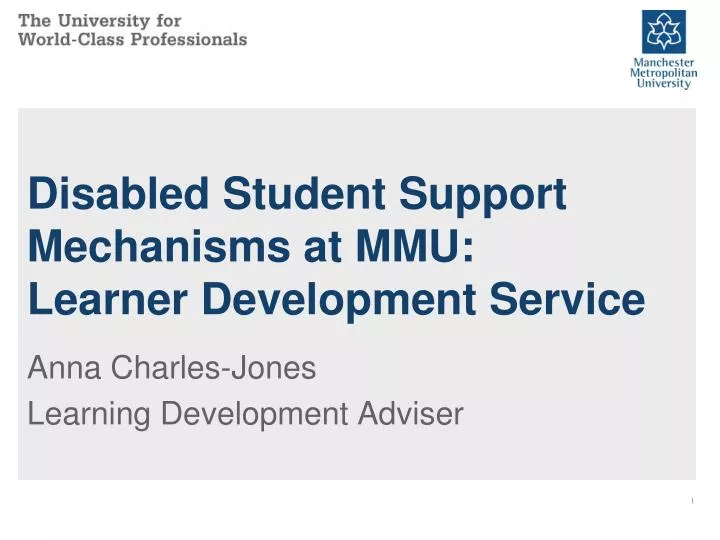 disabled student support mechanisms at mmu learner development service