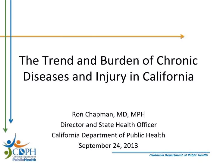 the trend and burden of chronic diseases and injury in california