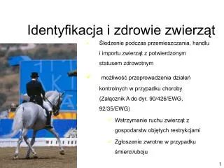 identyfikacja i zdrowie zwierz t