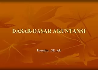 dasar dasar akuntansi
