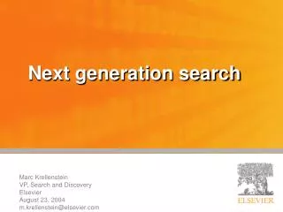 Next generation search