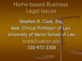 Home-based Business Legal Issues