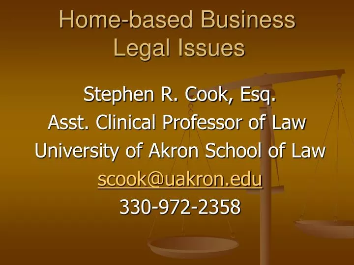 home based business legal issues