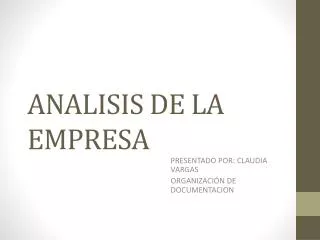 analisis de la empresa