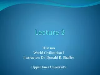 Lecture 2