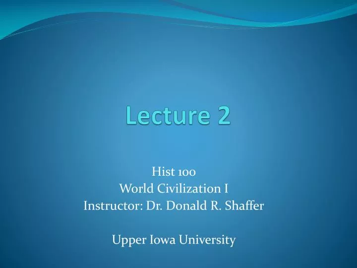 lecture 2