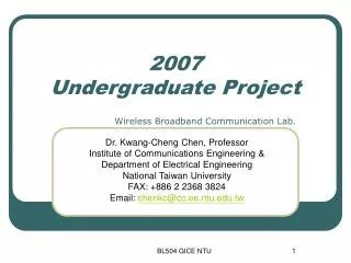 2007 Undergraduate Project