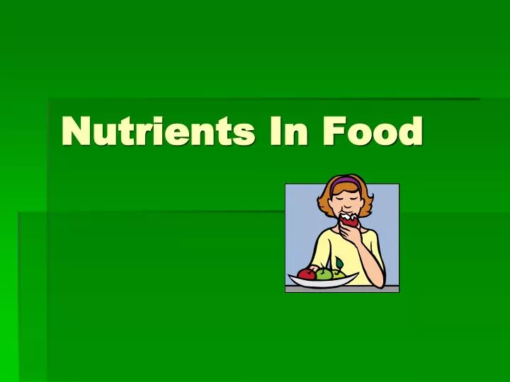 nutrients in food