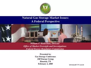 Natural Gas Storage Market Issues: A Federal Perspective