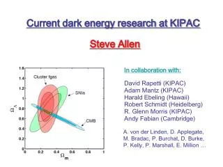 Current dark energy research at KIPAC