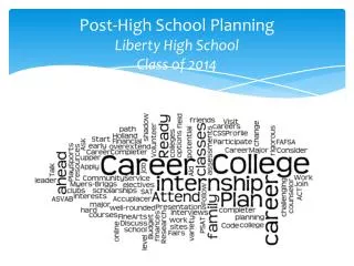Post-High School Planning Liberty High School Class of 2014