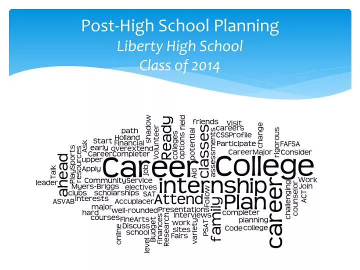 post high school planning liberty high school class of 2014