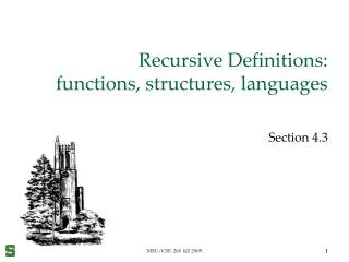 Recursive Definitions: functions, structures, languages