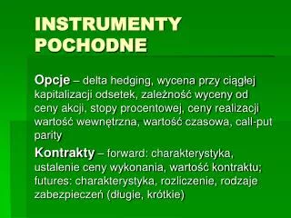 instrumenty pochodne