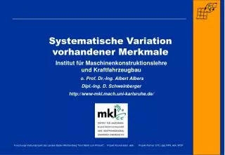 systematische variation vorhandener merkmale