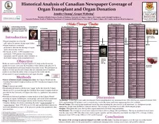 Historical Analysis of Canadian Newspaper Coverage of Organ Transplant and Organ Donation