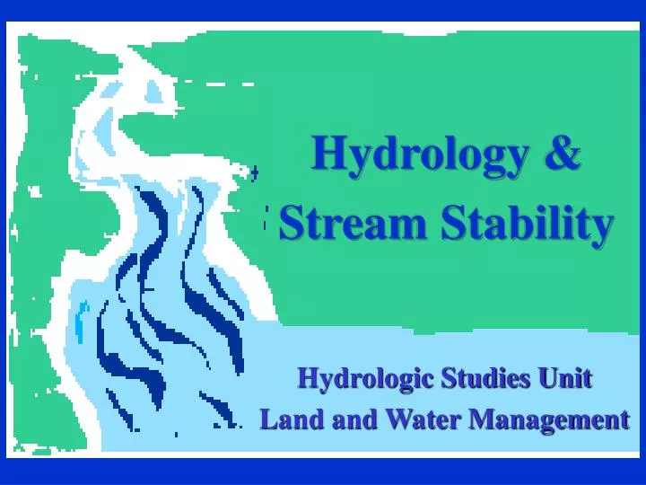 hydrology stream stability