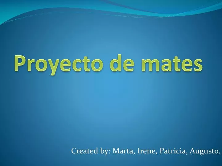 proyecto de mates